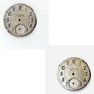 2 Metal Ingraham Viceroy Pocket Watch Faces Dials Steampunk Mixed Media Jewelry